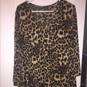 Plus size leopard print tunic
